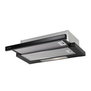 Casarredo Odsávač par SLIDING BLACK GLASS inox/black