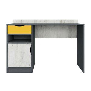Casarredo Psací stůl DISNEY dub kraft bílý/šedý grafit/žlutá