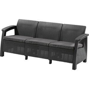 Rojaplast Trojsedák CORFU LOVE SEAT MAX - antracit