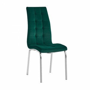 Tempo Kondela Jídelní židle GERDA NEW - smaragdová / chrom + kupón KONDELA10 na okamžitou slevu 3% (kupón uplatníte v košíku)