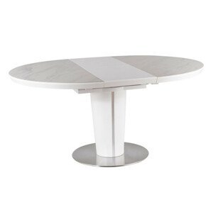Casarredo Jídelní stůl rozkládací 120 ORBIT ceramic bílý mramor/bílý mat