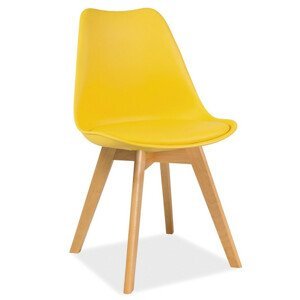 Casarredo Jídelní židle KRIS žlutá/buk