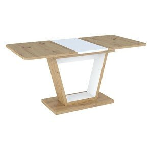 Casarredo Jídelní stůl rozkládací NIGEL 120x80 dub artisan/bílá mat