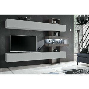 Casarredo Obývací stěna TALPA perla grey/dub grafit