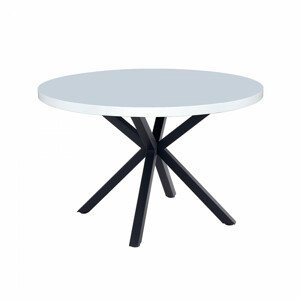 Tempo Kondela Jídelní stůl MEDOR – bílá matná/černá + kupón KONDELA10 na okamžitou slevu 3% (kupón uplatníte v košíku)