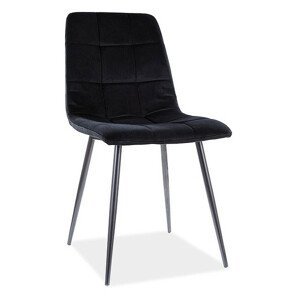 Casarredo Jídelní čalouněná židle MAJA VELVET černá/černá