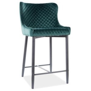 Casarredo Barová židle TIAN B H-2 VELVET zelená/černá