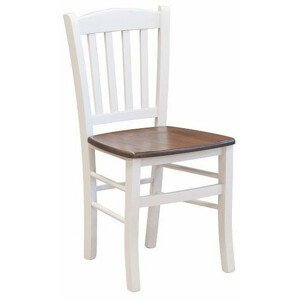 ATAN Dřevěná židle Veneta variant bílá/hnědá