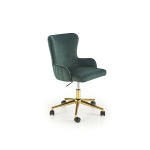 Halmar Kancelářská židle TIMOTEO - zlatá/tmavě zelená