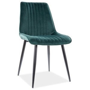 Casarredo Jídelní židle PIKI zelená/černá mat