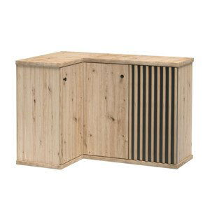 Casarredo Komoda rohová BARBUS dub artisan/černá