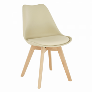 ATAN Jídelní židle BALI 2 NEW - capuccino vanilková / buk - II.jakost
