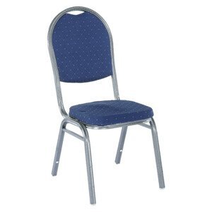 Tempo Kondela Židle JEFF - látka tmavě modrá/šedý rám + kupón KONDELA10 na okamžitou slevu 3% (kupón uplatníte v košíku)