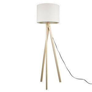Tempo Kondela Stojací lampa LILA Typ 6 - bílá / přírodní dřevo + kupón KONDELA10 na okamžitou slevu 3% (kupón uplatníte v košíku)