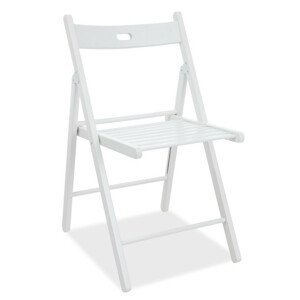 Casarredo Dřevěná skládací židle SMART II bílá