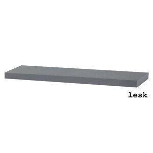 Autronic Polička 80cm P-005 GREY - šedá vysoký lesk