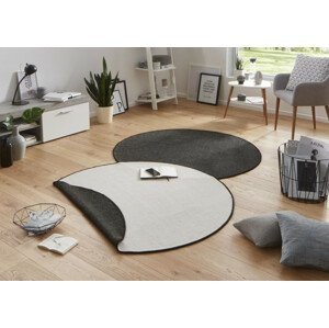 Hanse Home Kusový koberec Twin-Wendeteppiche 103096 - kruh černá, béžová 200x200 (průměr) kruh
