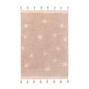Lorena Canals Bio koberec kusový, ručně tkaný Hippy Stars Vintage Nude růžová 120x175 cm