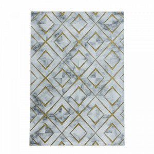 Ayyildiz Kusový koberec Naxos 3811 – žlutá/šedá 80x250 cm