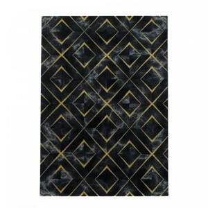 Ayyildiz Kusový koberec Naxos 3812 černá/žlutá 80x250 cm
