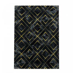 Ayyildiz Kusový koberec Naxos 3812 černá/žlutá 140x200 cm