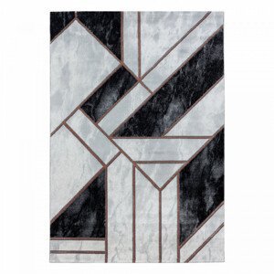 Ayyildiz Kusový koberec Naxos 3817 – šedá/černá/hnědá/bílá 160x230 cm
