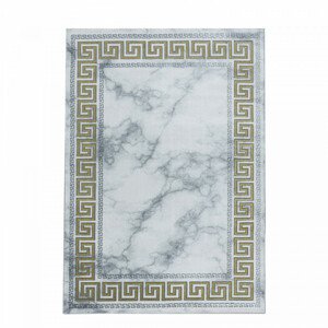Ayyildiz Kusový koberec Naxos 3818 – žlutá/šedá/bílá 80x150 cm