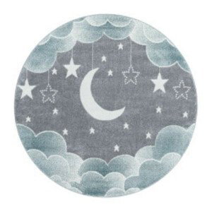Ayyildiz Dětský kusový koberec Funny 2101 – modrá noční obloha 120x120 (průměr) kruh