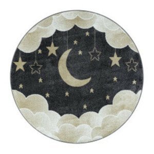 Ayyildiz Dětský kusový koberec Funny 2101 kruh – noční obloha 120x120 (průměr) kruh