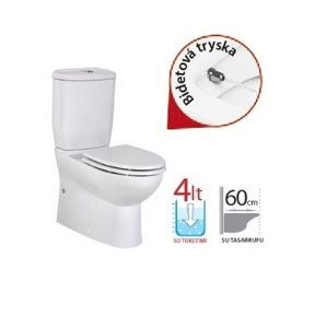 Canakcilar Ceramic  Creavit Creavit SEDEF SD3842 kombi wc + bidet 2v1 uni odpad