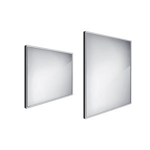 Nimco 13000 LED zrcadlo podsvícené 80 x 70 cm bez senzoru černé ZPC 13003-90