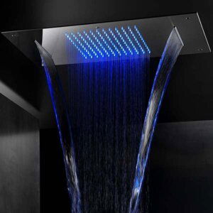 Sanjet Infinity hlavová sprcha chromoterapie vodopád 70 x 38 cm černá E044111
