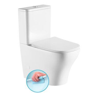 Sapho BELLO RIMLESS WC kombi, spodní/zadní odpad, bílá PC103WR