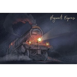 Umělecký tisk Harry Potter - Hogwarts Express, (40 x 26.7 cm)