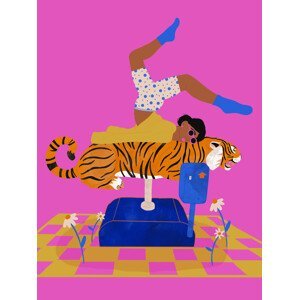 Ilustrace Put a tiger in your heart, Jota de jai, (30 x 40 cm)