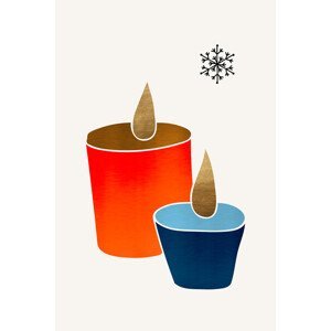 Ilustrace Christmas Candles, Kubistika, (26.7 x 40 cm)