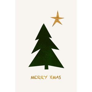 Ilustrace Merry Xmas, Kubistika, (26.7 x 40 cm)