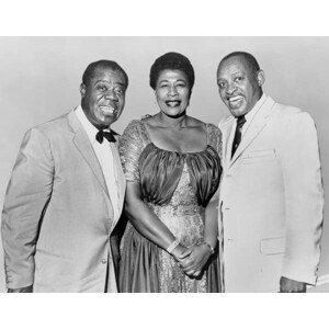 Umělecká fotografie Louis Armstrong, Ella Fitzgerald and Lionel Hampton, c.1965, (40 x 30 cm)