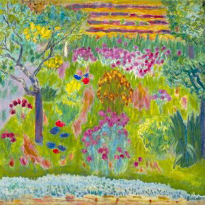 Obrazová reprodukce The Garden (Vintage Bright Vibrant Retro Square Landscape Painting) - Pierrre Bonnard, 40x40 cm