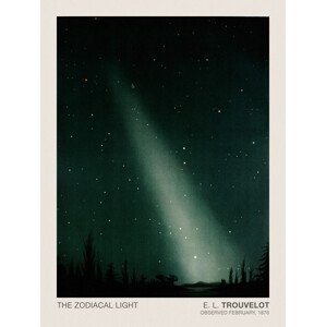 Obrazová reprodukce The Zodiacal Light (Stargazing / Vintage Space Station / Astronomy / Celestial Science Poster) - E. L. Trouvelot, (30 x 40 cm)