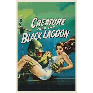 Obrazová reprodukce Creature from the Black Lagoon (Vintage Cinema / Retro Movie Theatre Poster / Horror & Sci-Fi), (26.7 x 40 cm)