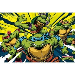 Plakát, Obraz - Teenage Mutant Ninja Turtles - Turtles in Action, (91.5 x 61 cm)