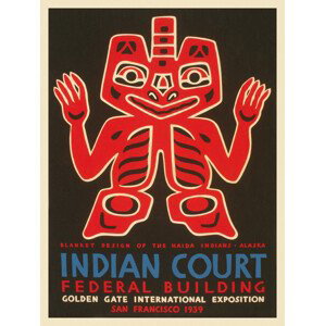 Obrazová reprodukce Blanket Design of the Haida Indians - Golden Gate International Exposoition, San Francisco (Vintage Graphic Ad Poster), (30 x 40 c