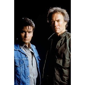 Umělecká fotografie The Rookie - Charlie Sheen And Clint Eastwood, (26.7 x 40 cm)
