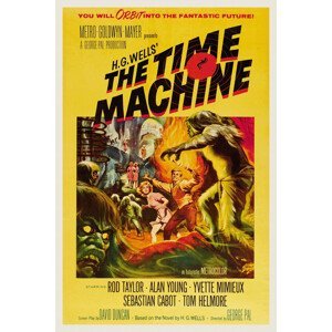 Obrazová reprodukce Time Machine, H.G. Wells (Vintage Cinema / Retro Movie Theatre Poster / Iconic Film Advert), (26.7 x 40 cm)