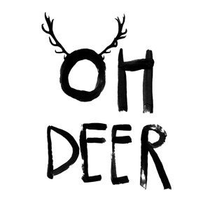 Ilustrace Oh Deer, Treechild, (30 x 40 cm)