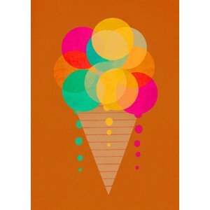 Ilustrace Neon Ice Cream, Treechild, (30 x 40 cm)