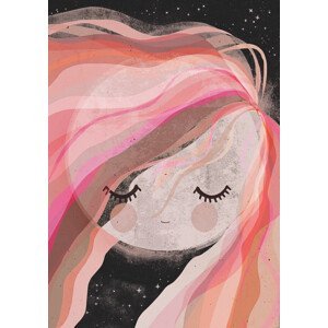 Ilustrace Moon Girl, Treechild, (30 x 40 cm)