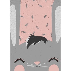 Ilustrace Little Bunny (pink), Treechild, (30 x 40 cm)