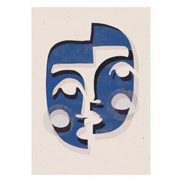 Ilustrace The Mask (Blue), Treechild, (30 x 40 cm)